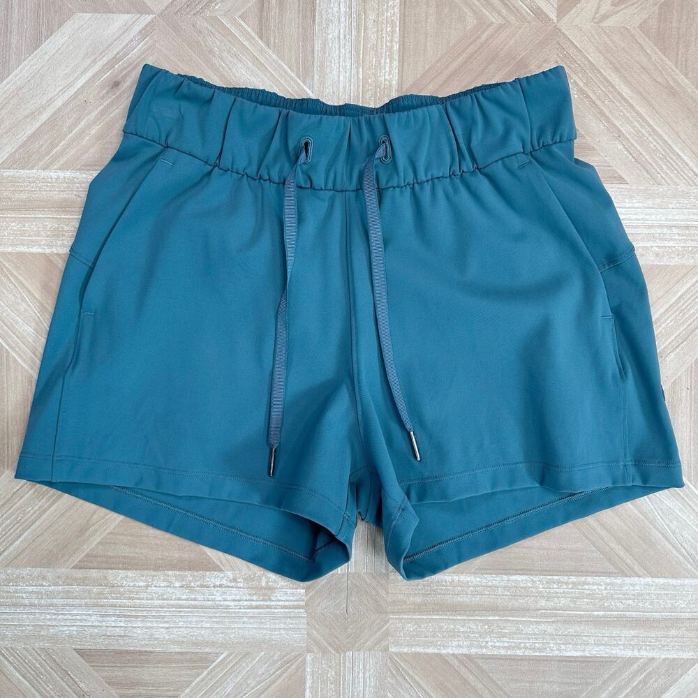 Lululemon Green Shorts Sz 4 Athletica High Rise Pull On WMNS Shortie Active Teal